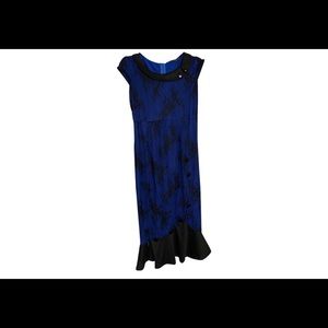 Shez MD Lace blue peter collar Chinese dress